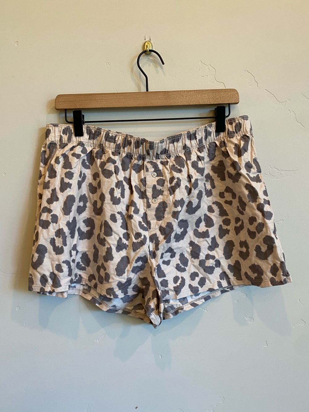 COLSIE Target Tan Leopard Print Flannel Sleep Shorts